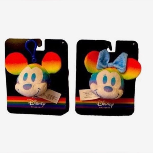 Disney Pride Mickey and Minnie Mouse Stuffed Key Chains - Picture 8 of 8